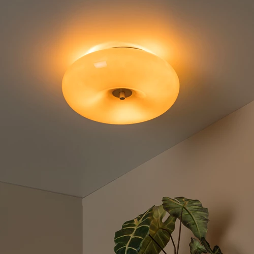 Lucide SENTINO - Plafonnière - Ø 30 cm - 3xG9 - Taupe - sfeer 1